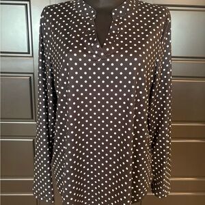 Halife Black and White Polka Dot Blouse